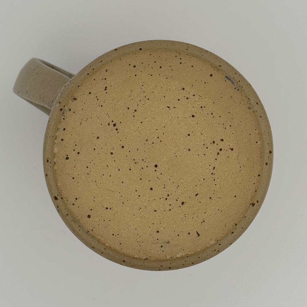 Artisan Personalized Vincent Hartmann Stoneware Mug Cat & Blue Wildflowers 5.25" - Picture 9 of 11